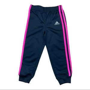 ADIDAS black and pink track pants
